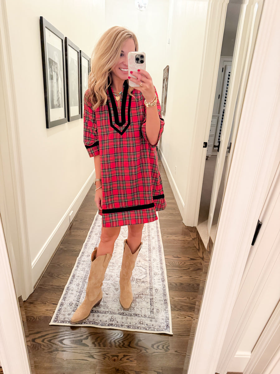 red plaid mini dress – Palmer Kate Boutique How cute is this complete_the_look_review_us AISHA MINI DRESS - Size:7-8 YRS