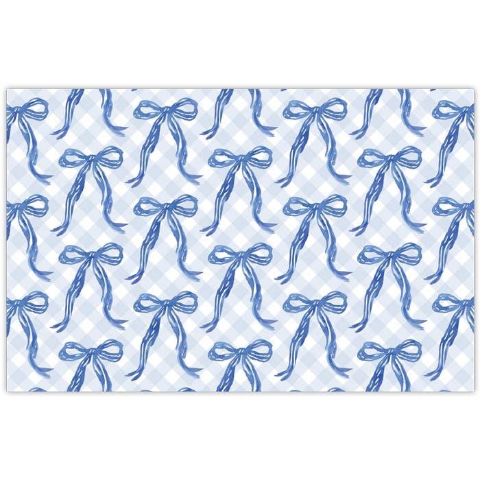 Tom Tom Handpainted Blue Bow Pattern Placemat