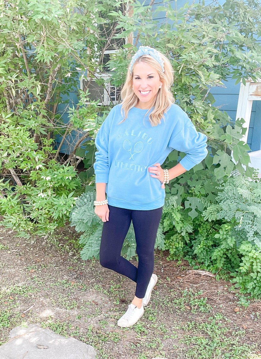Malibu Sweatshirt - Blue – Palmer Kate Boutique