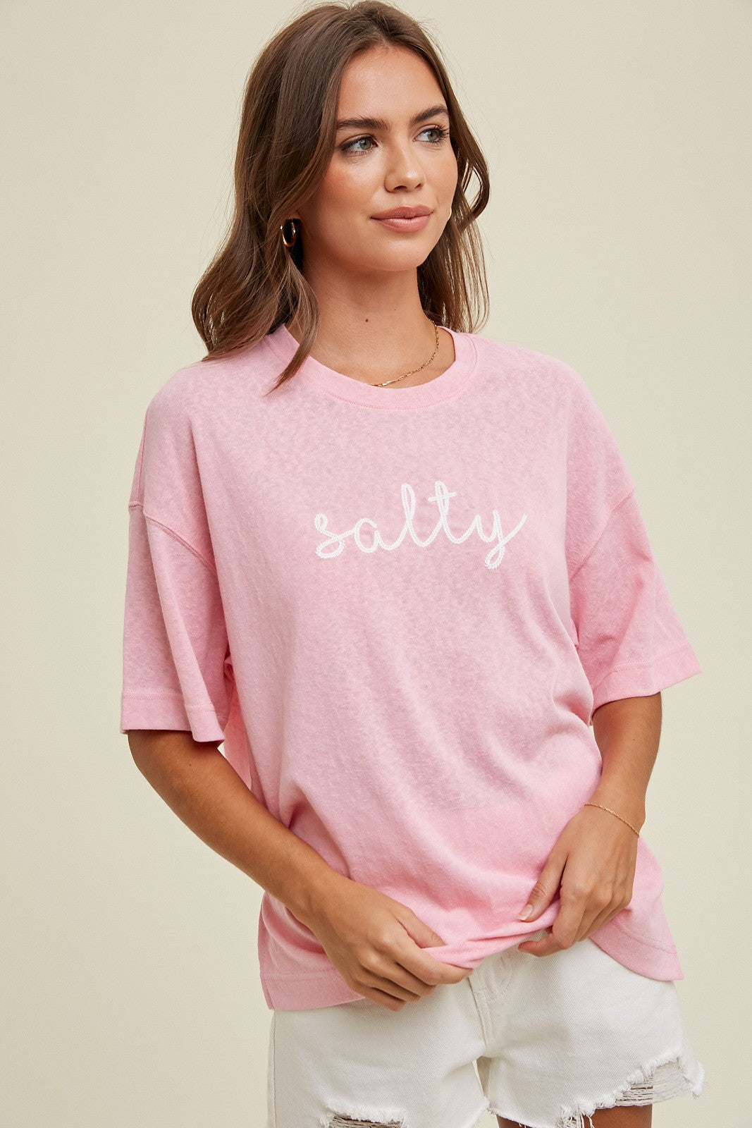 "Salty" Tee Pink Punch