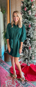 Hunter Green Eyelet Dress