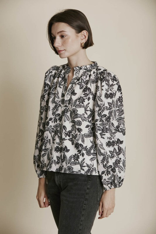 Ebony and Ivory Blouse