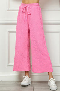 Palmer Kate Heart Textured Cropped Pants