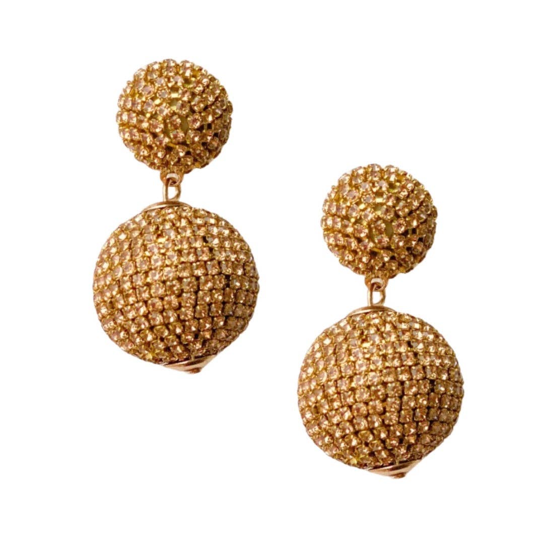 Pave Lantern Earrings | Gold