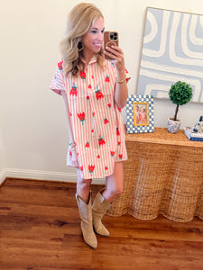 Poppy VNeck Shirt Dress