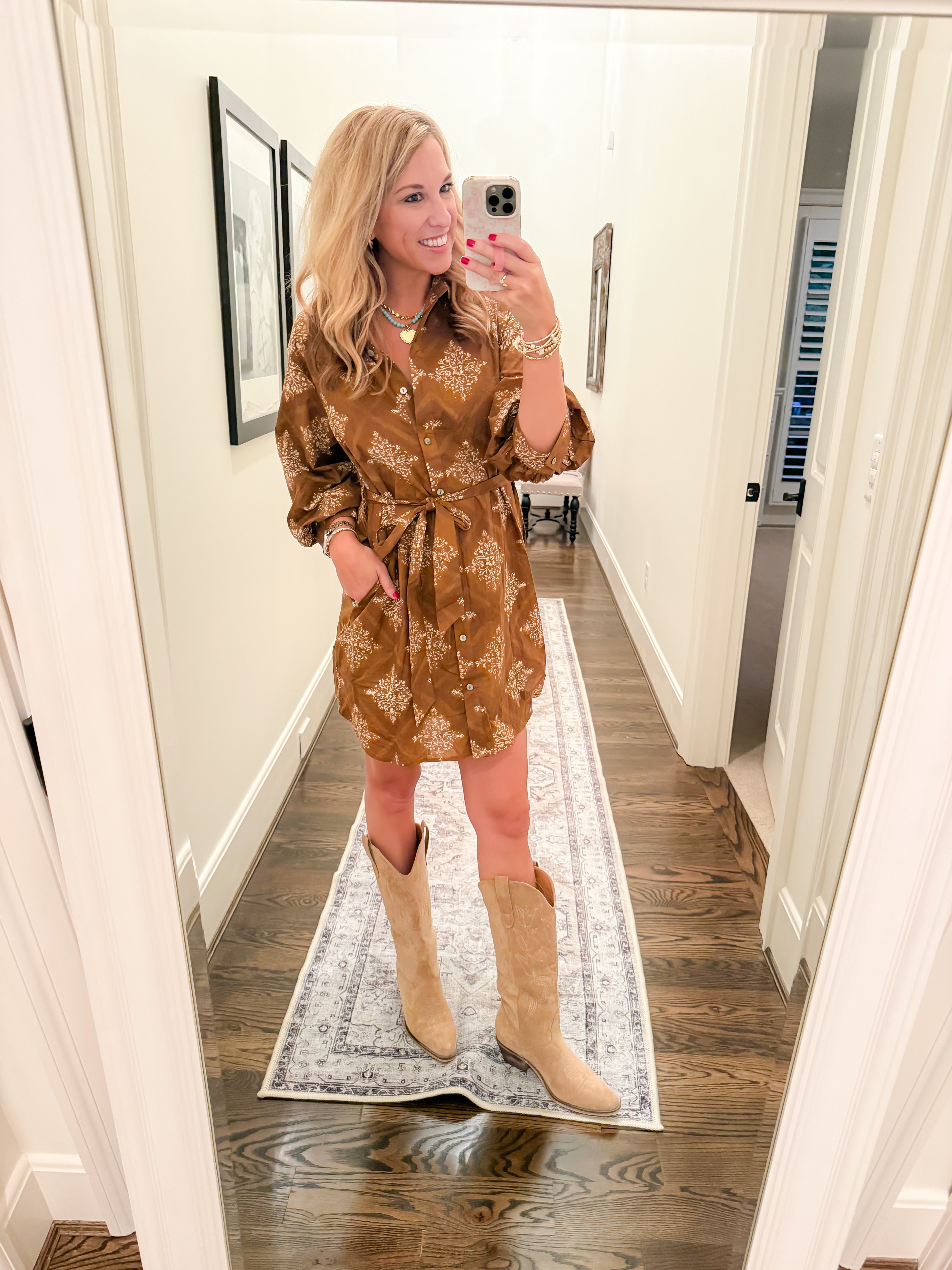 Chocolate Botton Up Dress