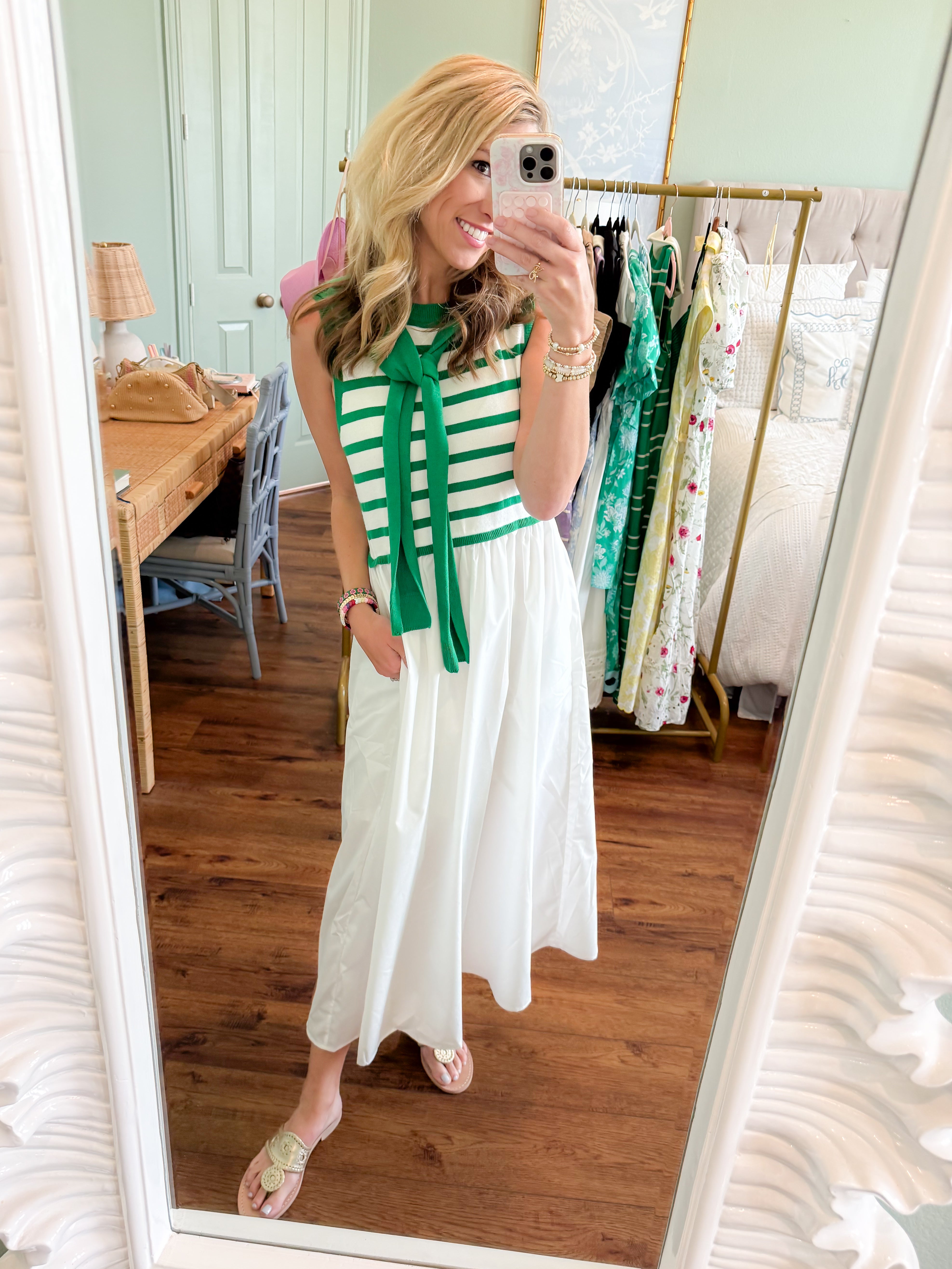 green poplin dress Augusta Over the Shoulder The winner of the 48 1/4 Fabric Self FW25_MP-Add-Macys Size:5-Year