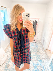 The Coco in Navy Plaid