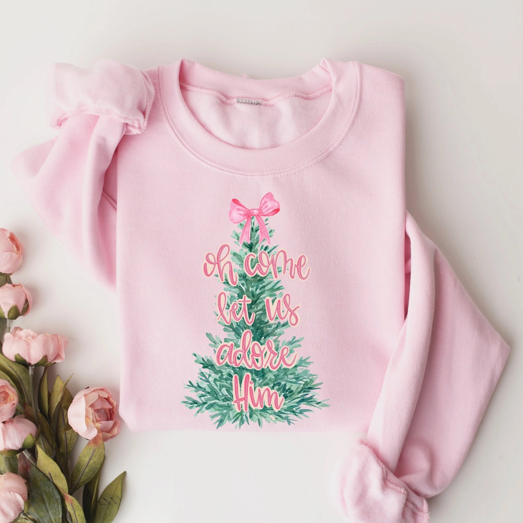 Let Us Adore Him Christmas Crewneck