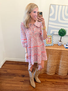 Floral Sailor Collar Dress