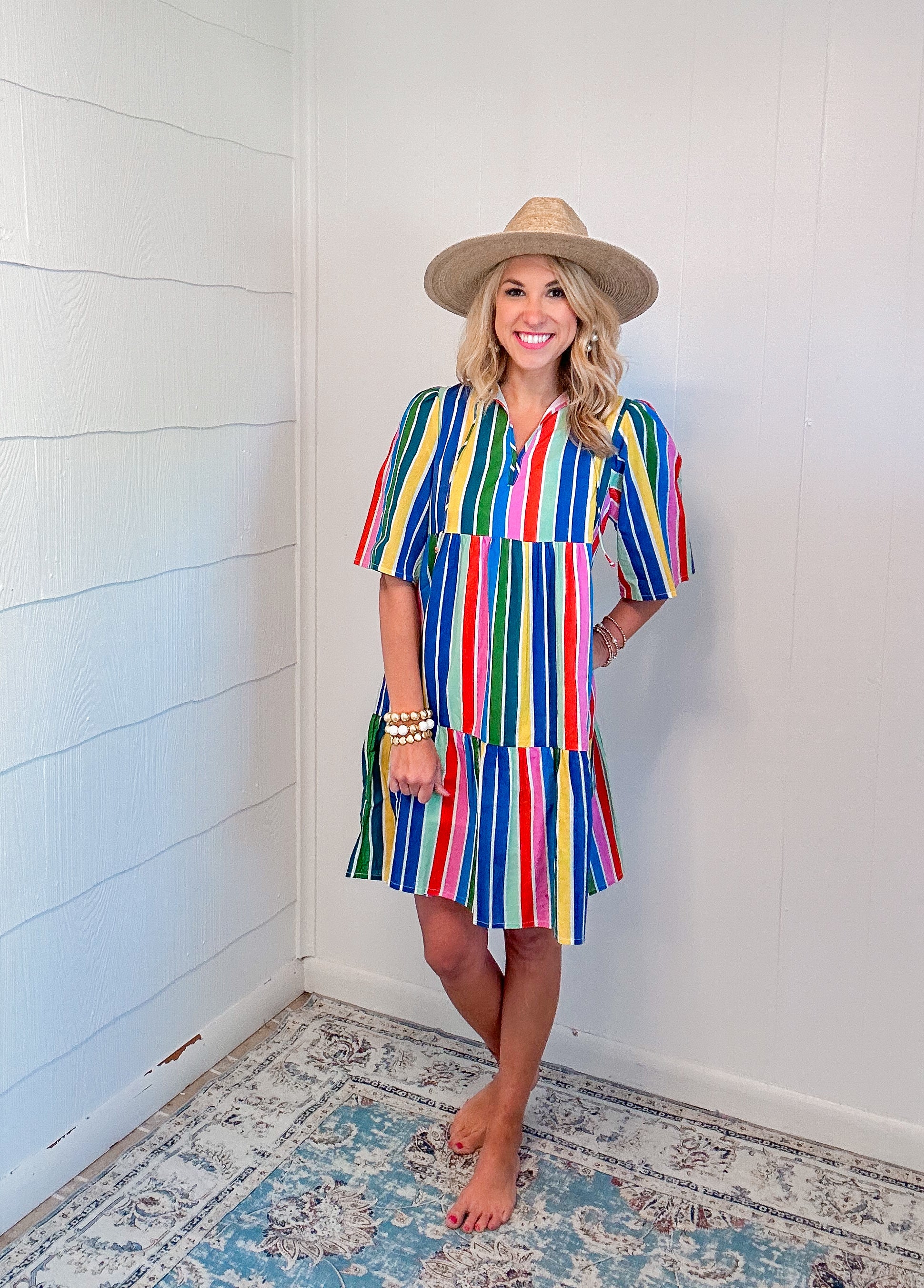 Rainbow Stripe Bondi Dress