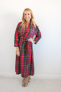 Vibrant Plaid Tejate Dress