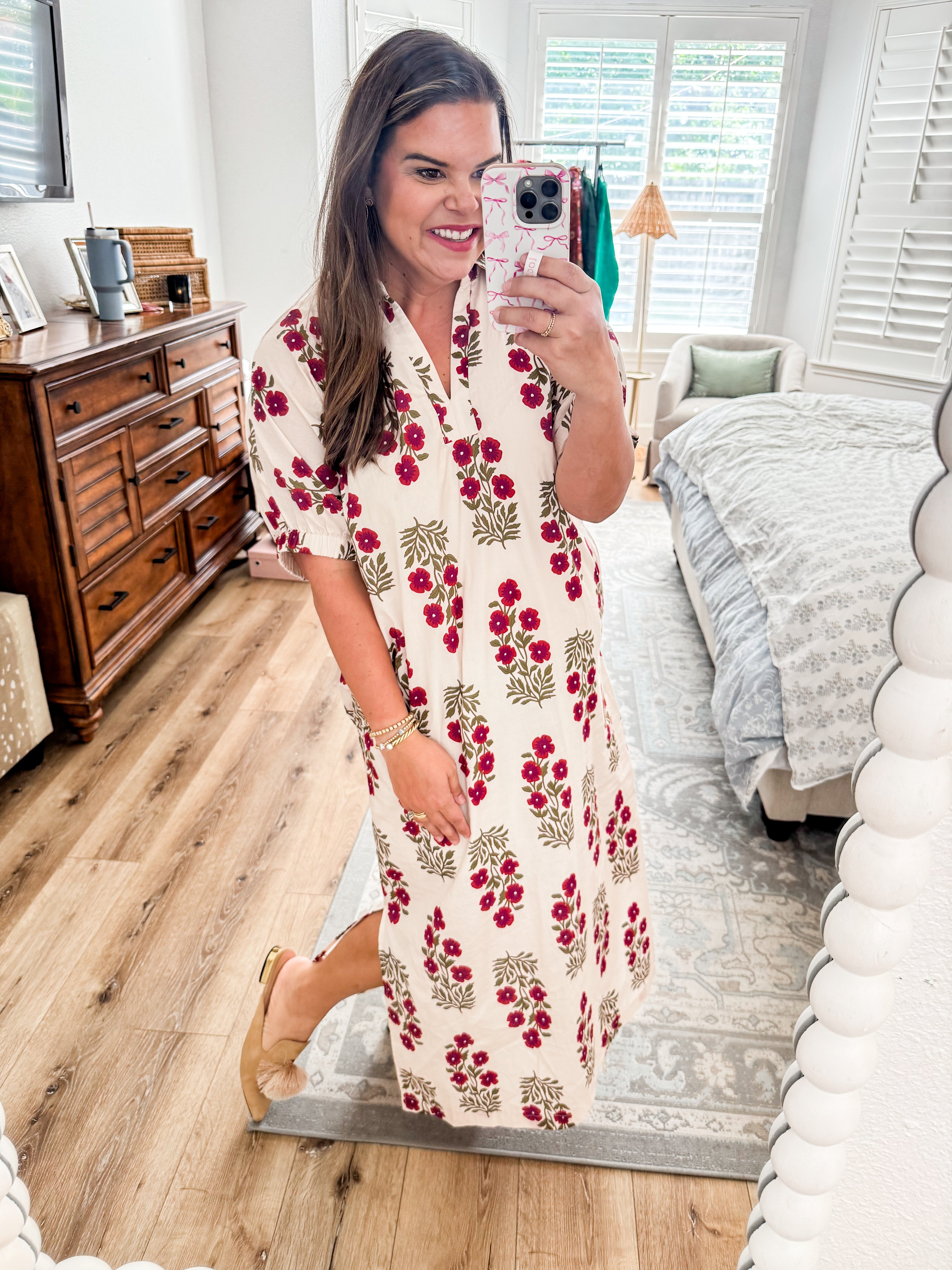 The Cranberry Floral Midi