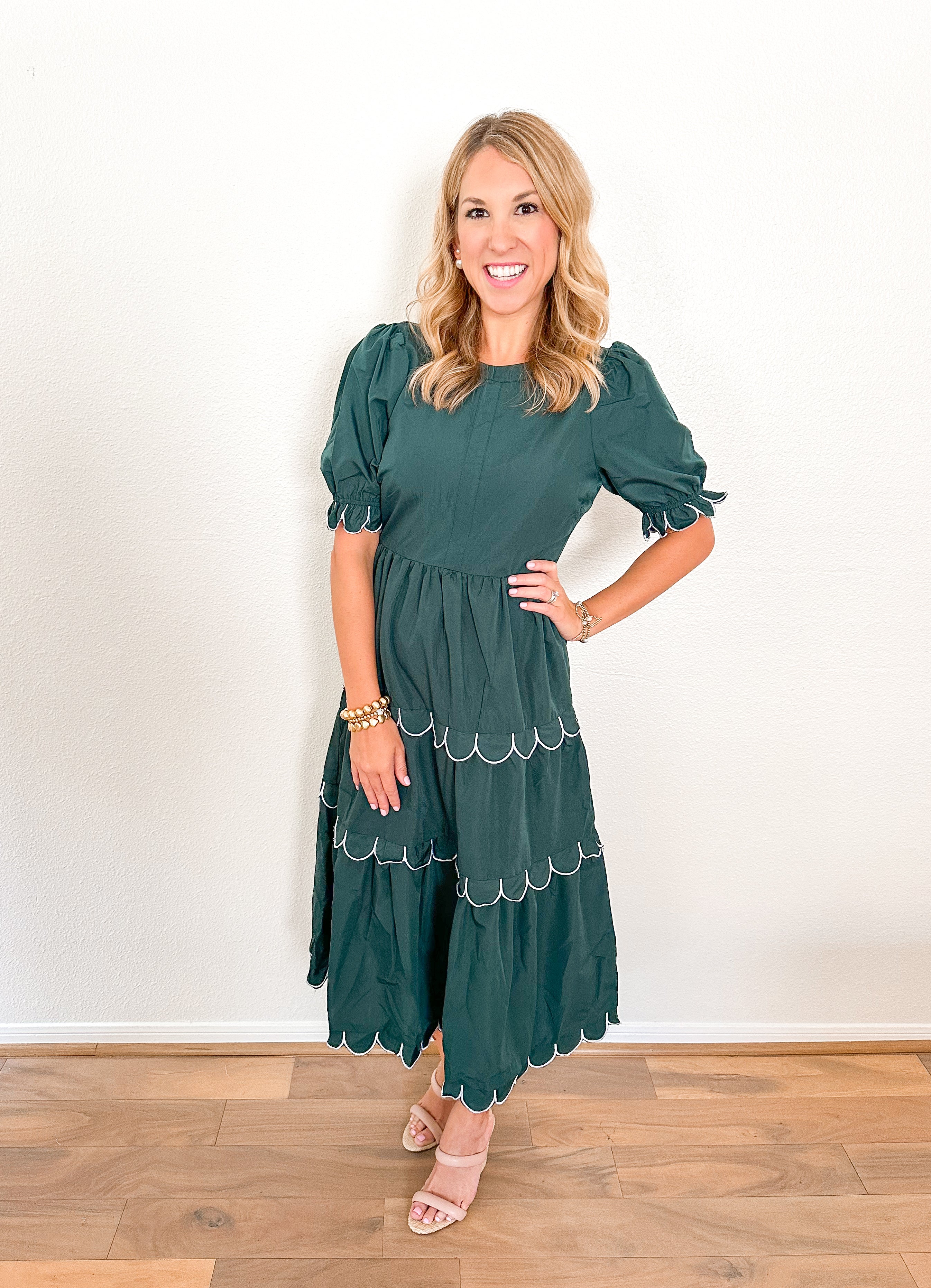 Pine Scalloped Midi