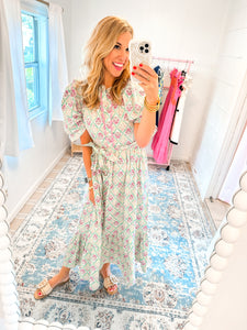 Paris Floral Tier Maxi Dress