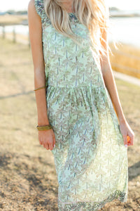 Ibiza Dress in Dusty Jade