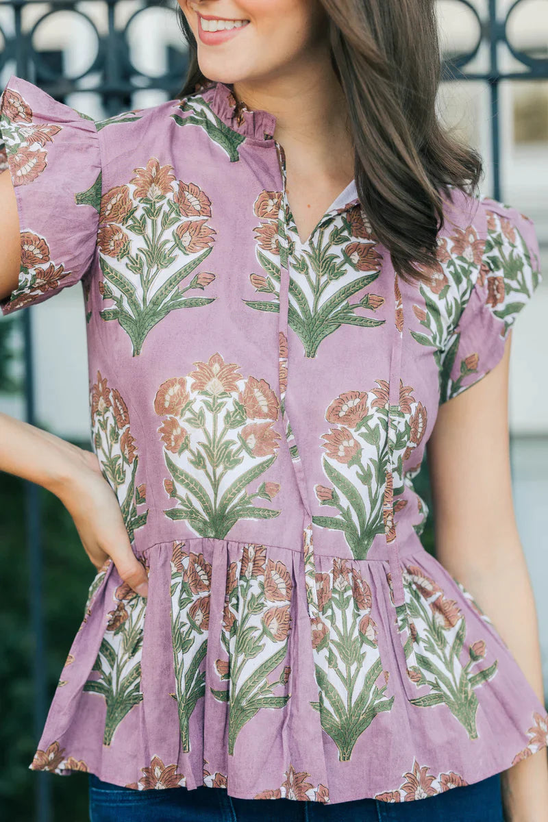 Luna Blouse in Spiced Ginger