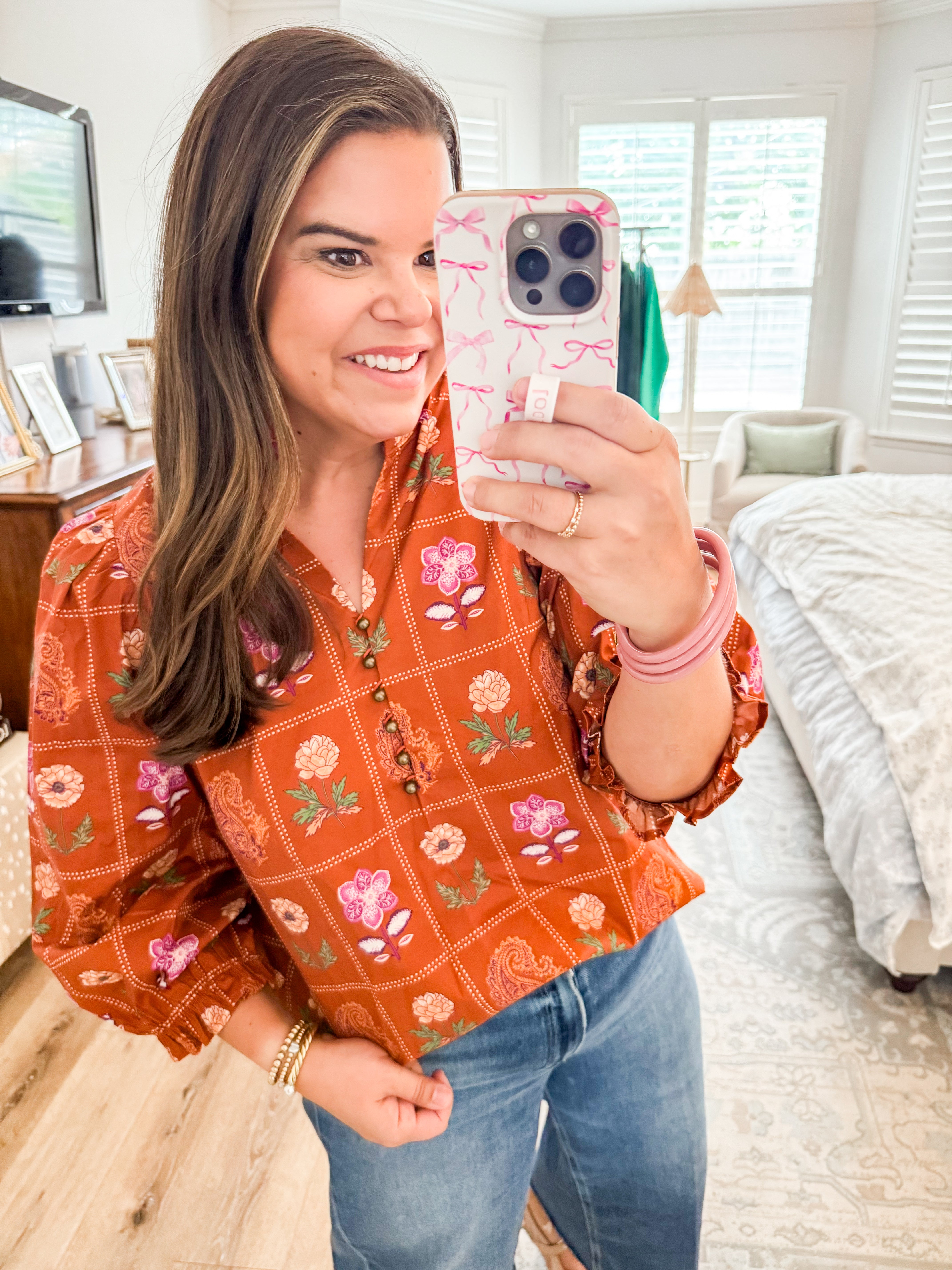 Chestnut Paisley Top