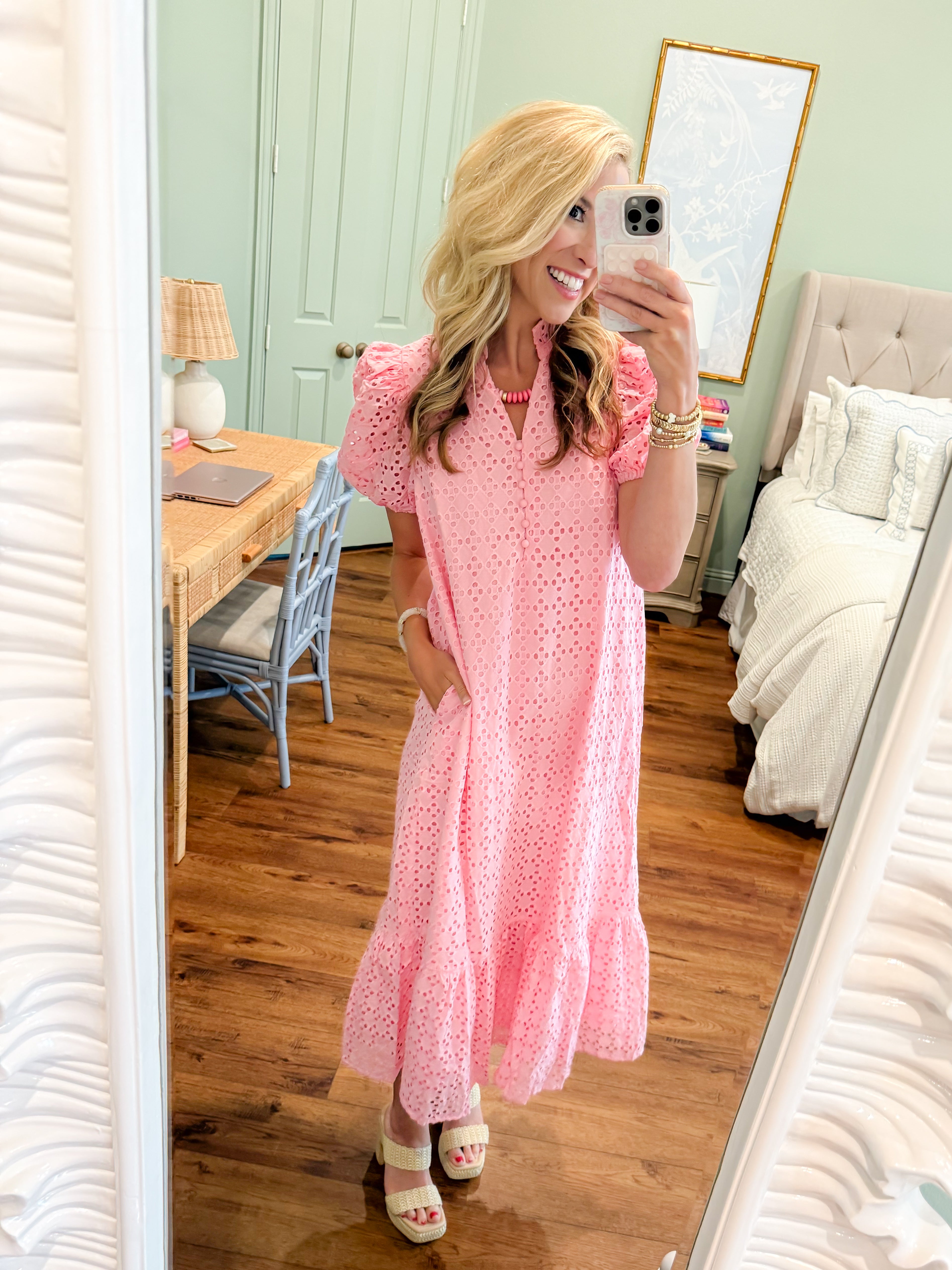 pink eyelet maxi dress – Palmer Kate Boutique Box Quantity:Box of 10 T 42. Flamenco Dresses. MJMOL10