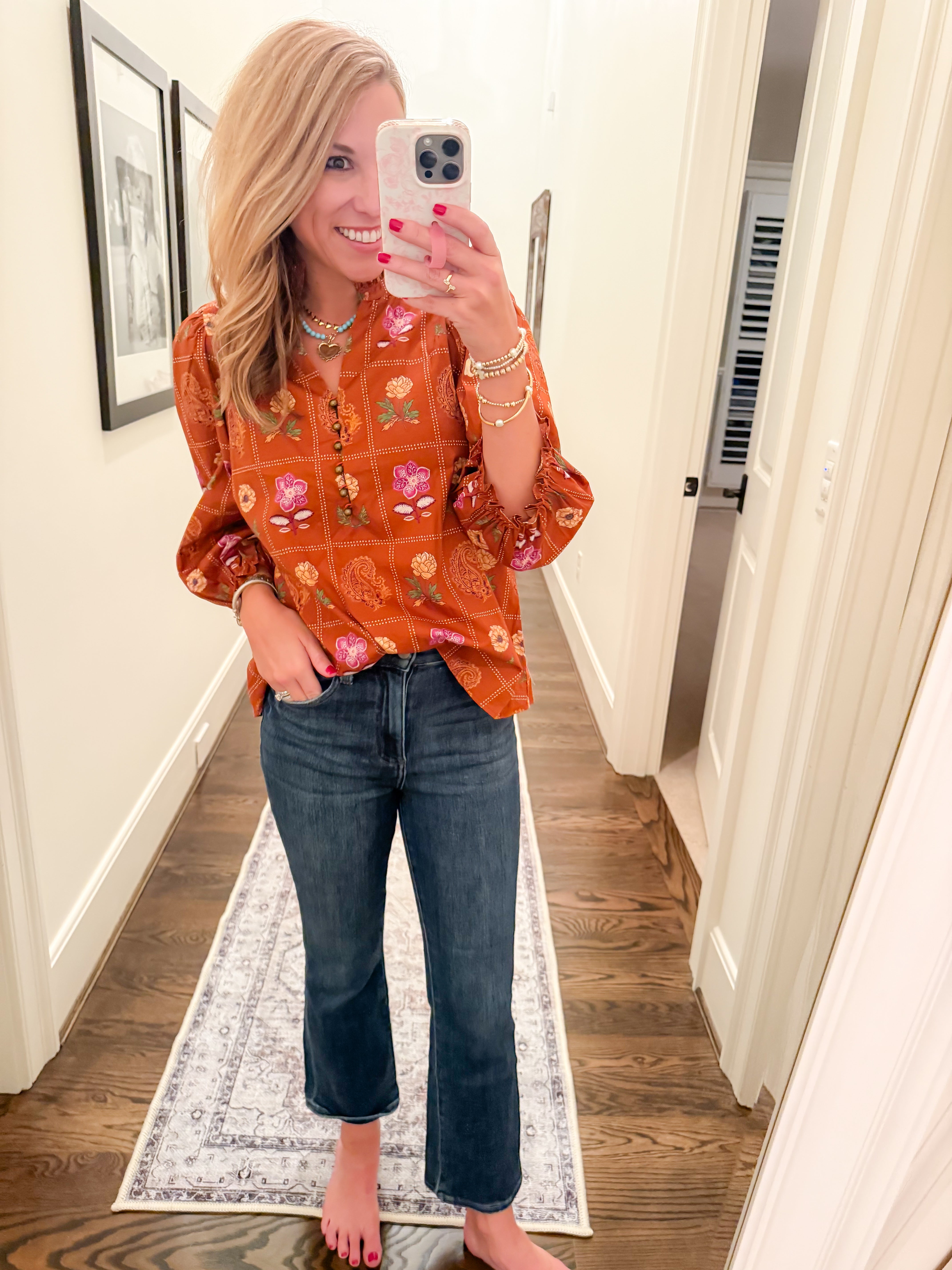 Chestnut Paisley Top