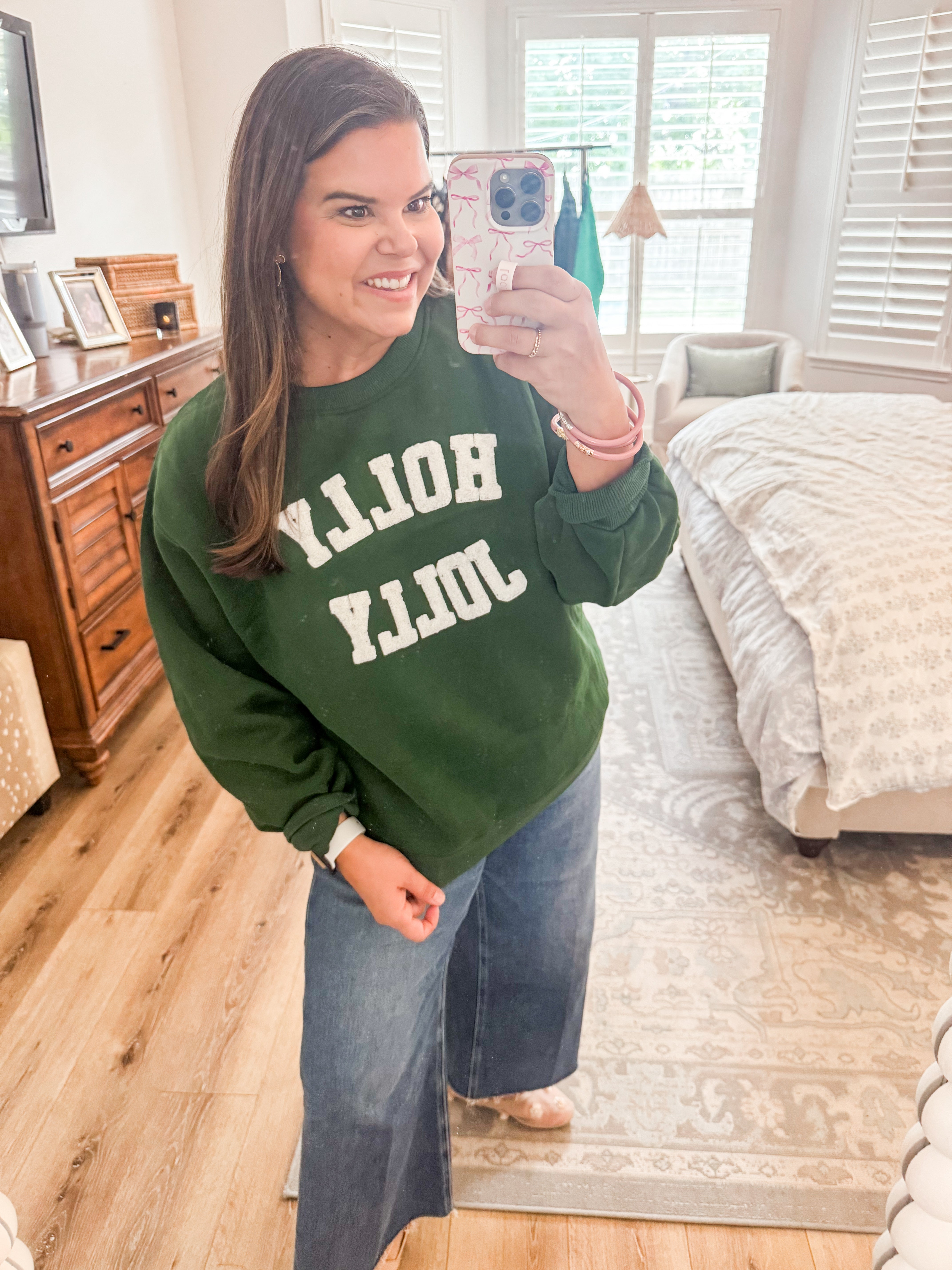 Green Holly Jolly Sweatshirt