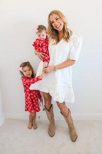 Winter White Denim Dress