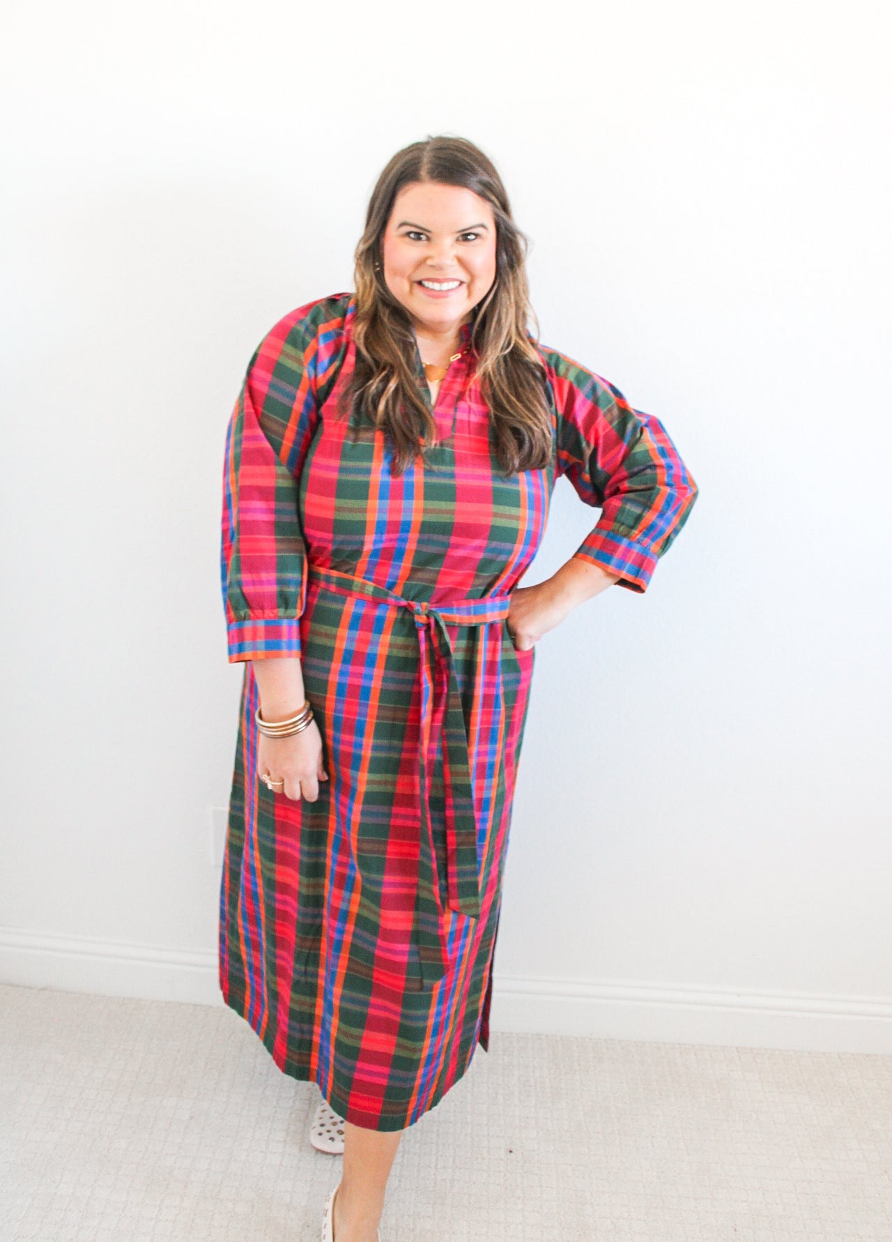 Vibrant Plaid Tejate Dress