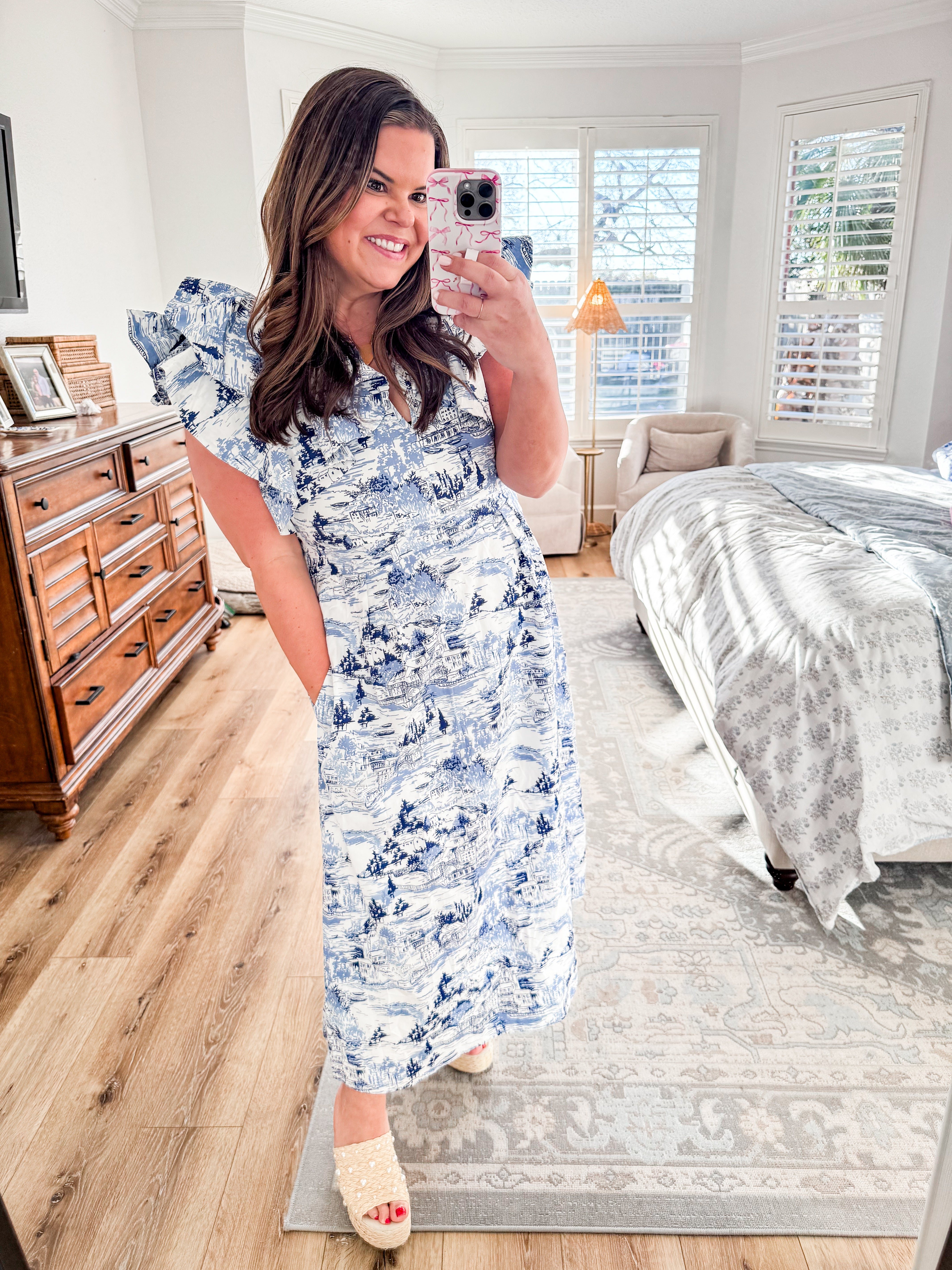 Francine Toile Sky Ruffle Tiered Midi Dress Palmer Kate Boutique Francine Toile Sky Ruffle Tiered Midi Dress Palmer Kate Boutique