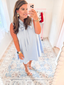 Sleeveless Bow Shirt Dress