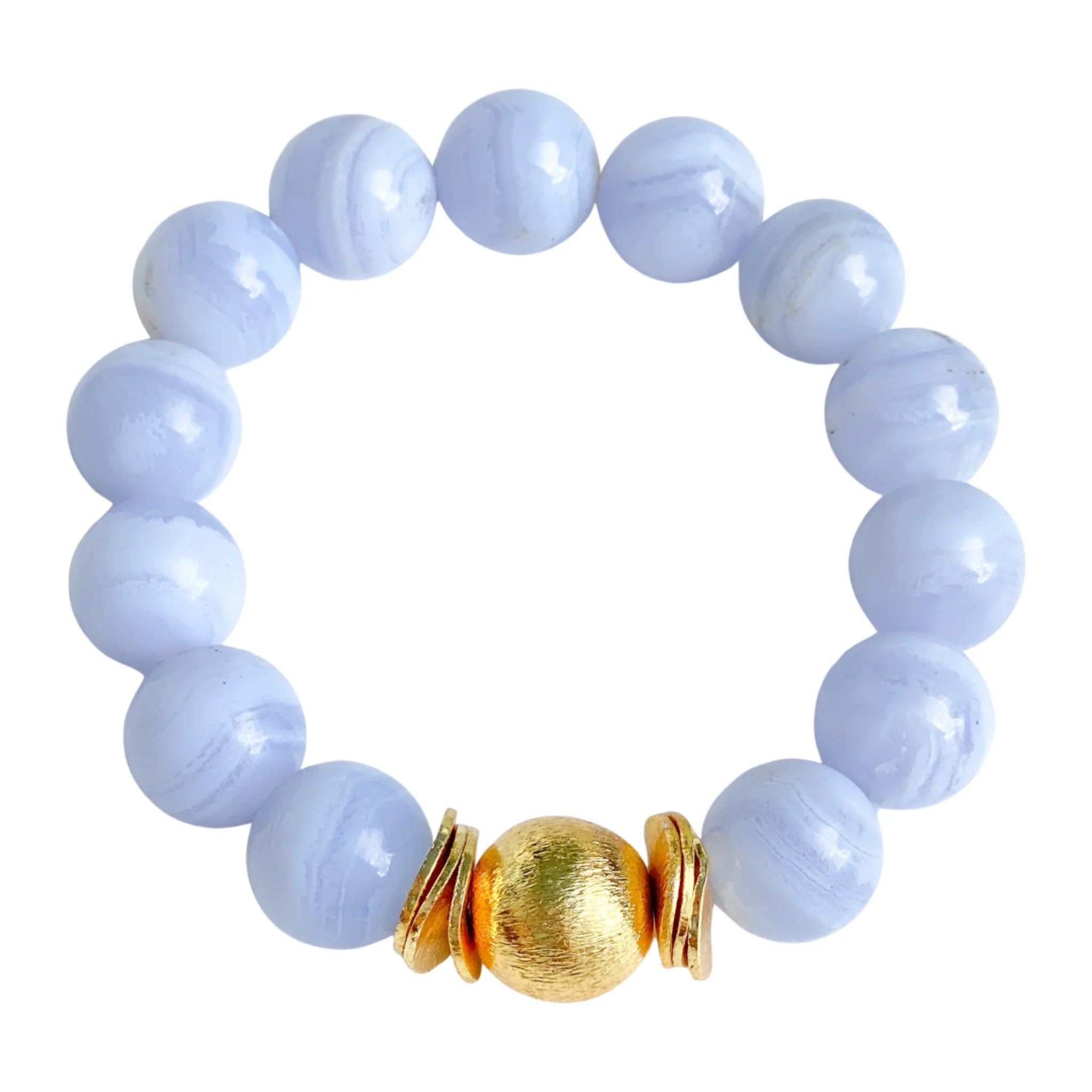 Candace Bracelet Blue Lace Agate Full | 12mm