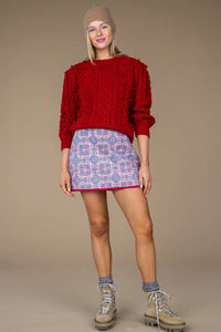 Tess quilted mini skirt