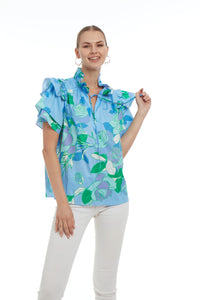 St. Martin Top in Calypso Blue