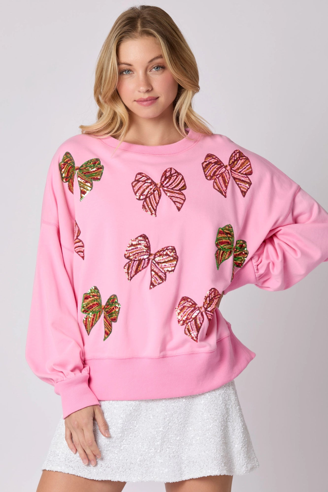 Multi Colored Bow Sweatshirt