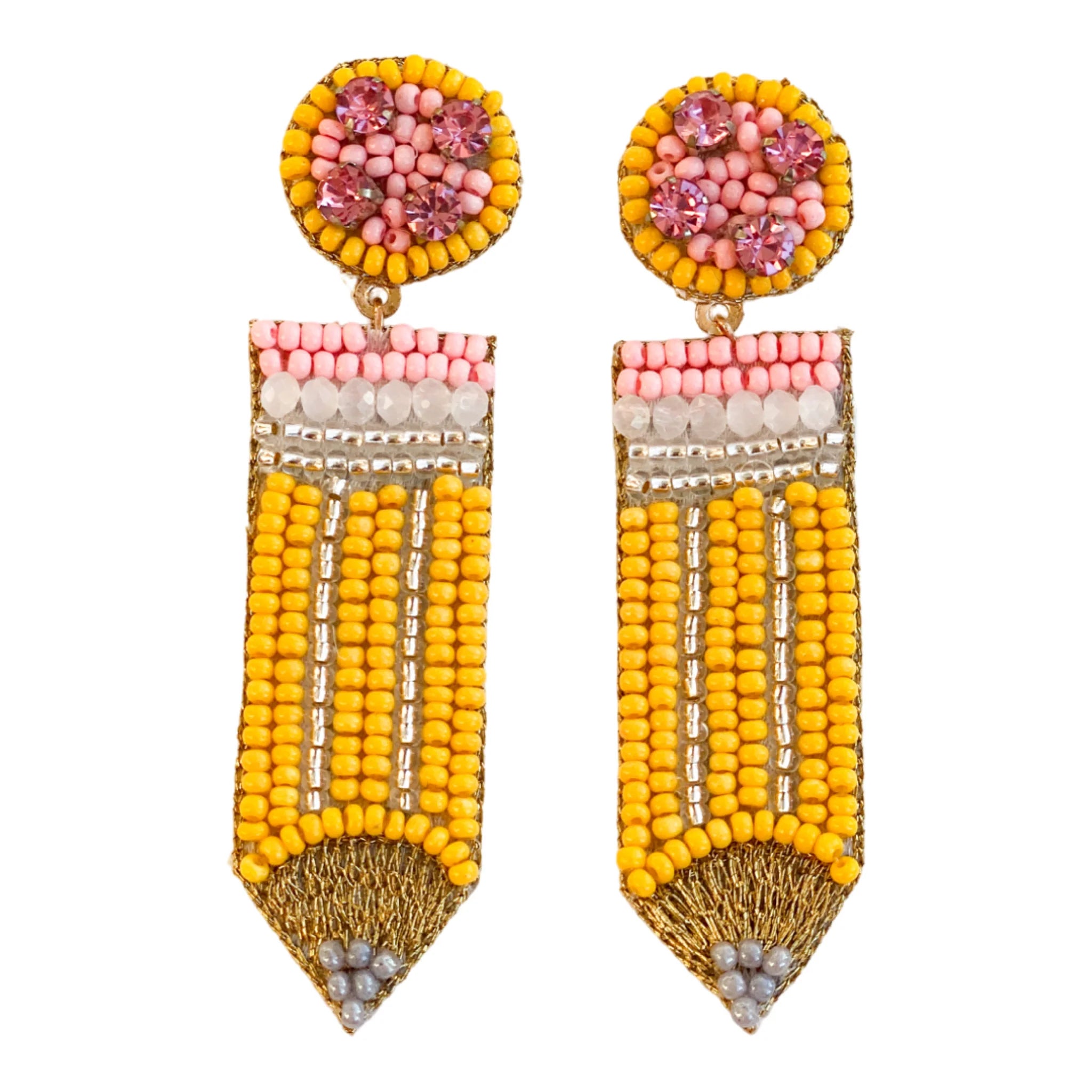 Teacher Yellow Pencil Earrings