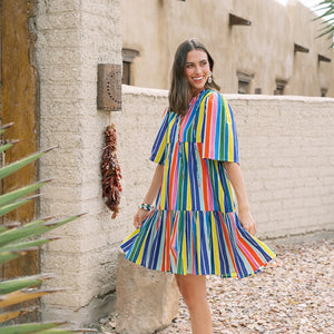 Rainbow Stripe Bondi Dress