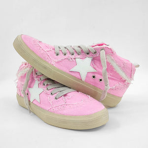 Pink Mid Top Star Sneakers