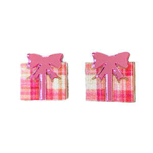 Pink Present Stud Earrings