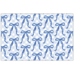 Tom Tom Handpainted Blue Bow Pattern Placemat