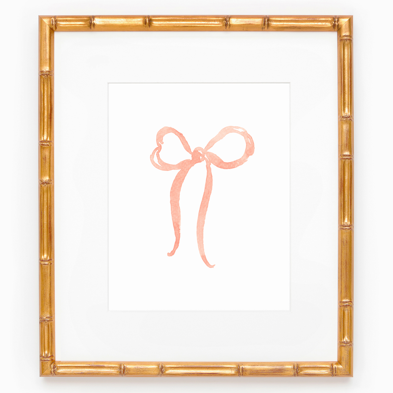 French Bow Vertical Watercolor Art Print