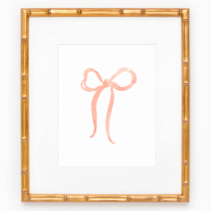 French Bow Vertical Watercolor Art Print