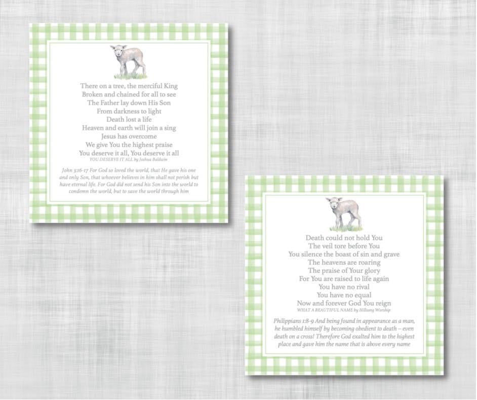 Song Scripture Cards - Green
