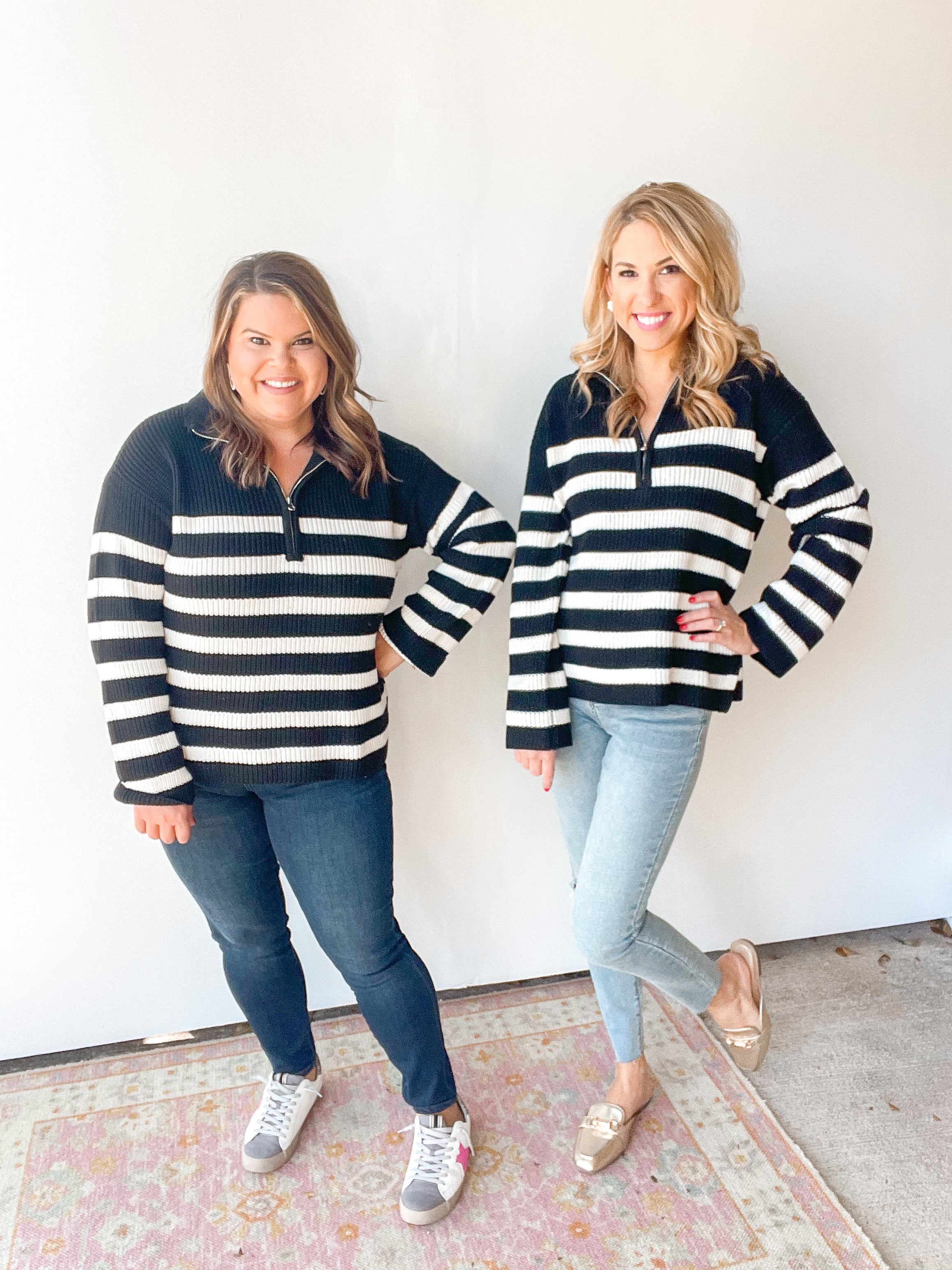 Rosa Black and White Pullover