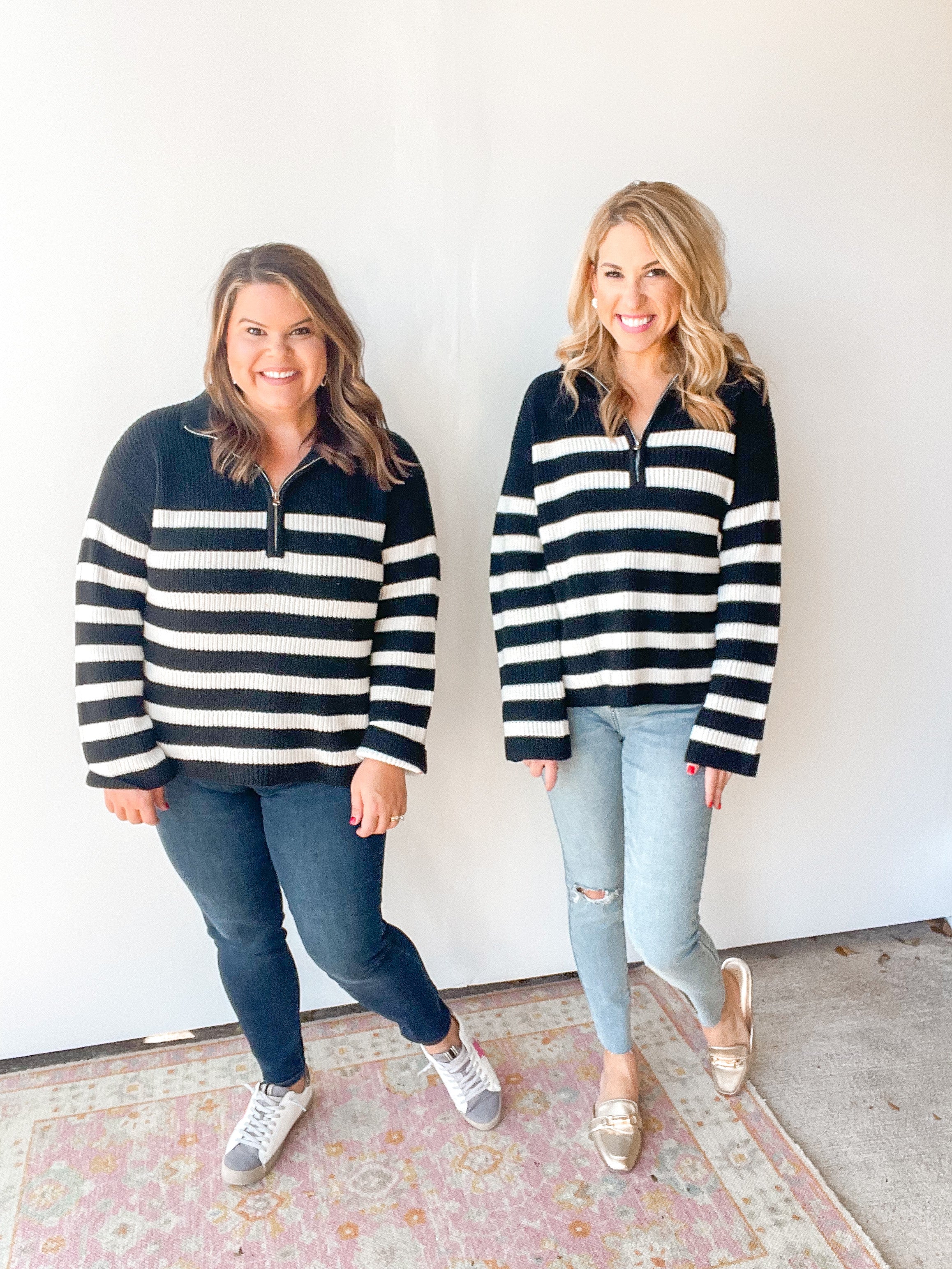 Rosa Black and White Pullover