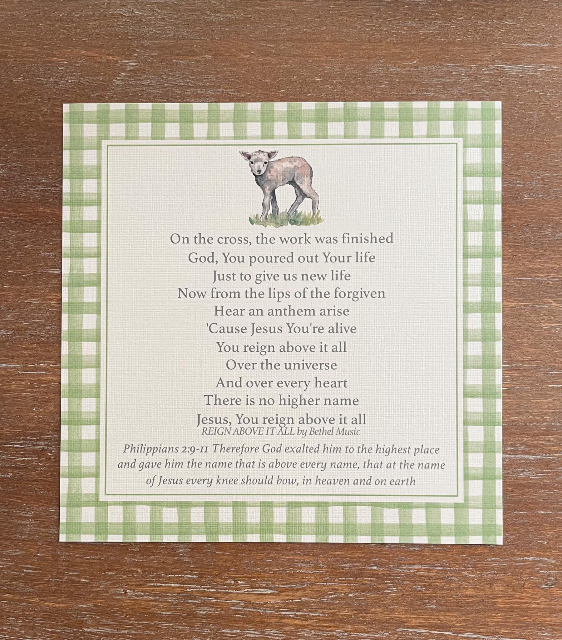 Song Scripture Cards - Green